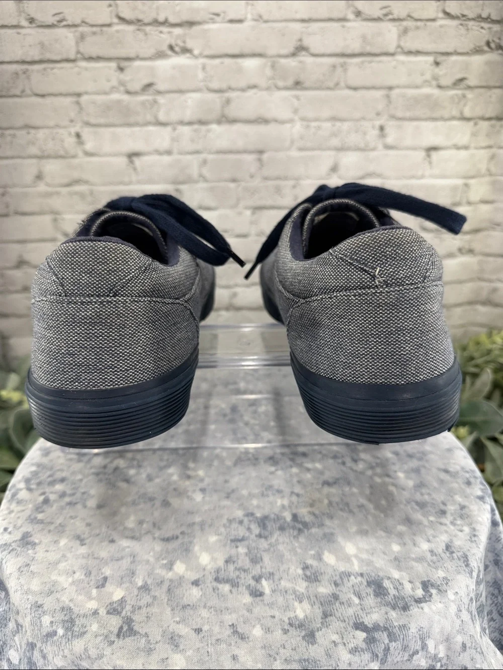 POLO RALPH LAUREN “Felton” Chambray Round-Toe Laced Canvas Sneakers Mens 11D
